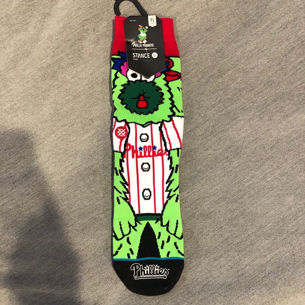 Stance Phillies Phanatics Crew Socks Youth Kids L - Picture 3 of 11